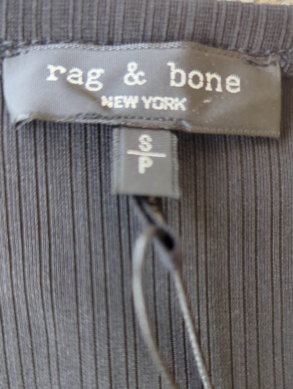 Rag & Bone Zoe Deep V-Neck Dress - Black S